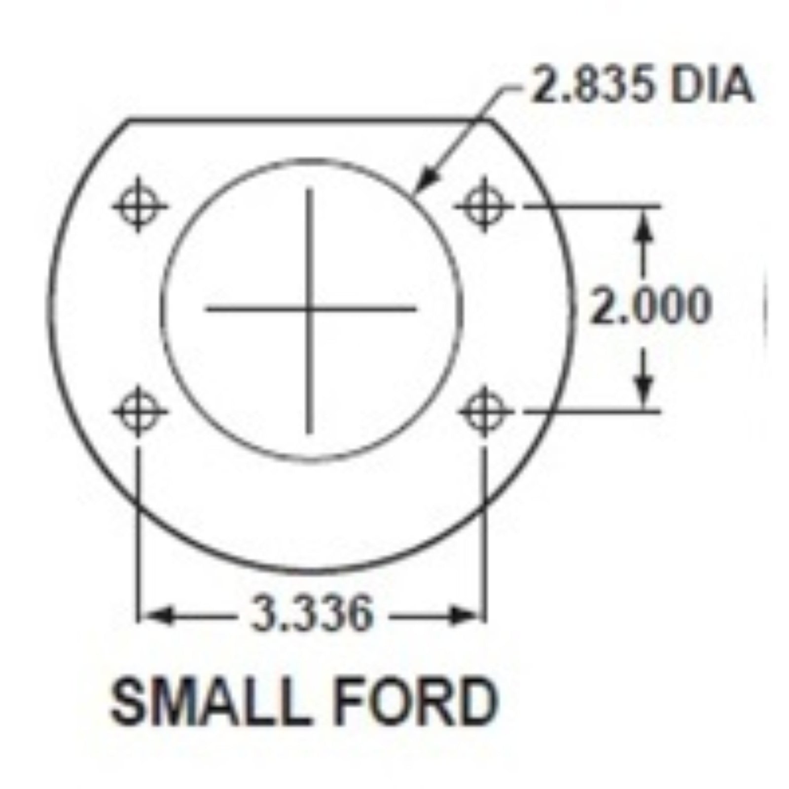 Leed Disc Conversion Brake System - Rear - 1 Piston Caliper - 11" Solid Rotors - Iron - Ford 8"/9"
