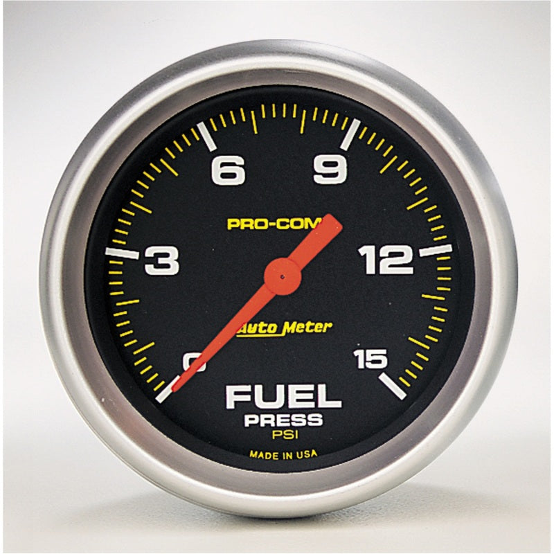 Auto Meter Pro-Comp Electric Fuel Pressure Gauge - 2-5/8" - 0-15 PSI