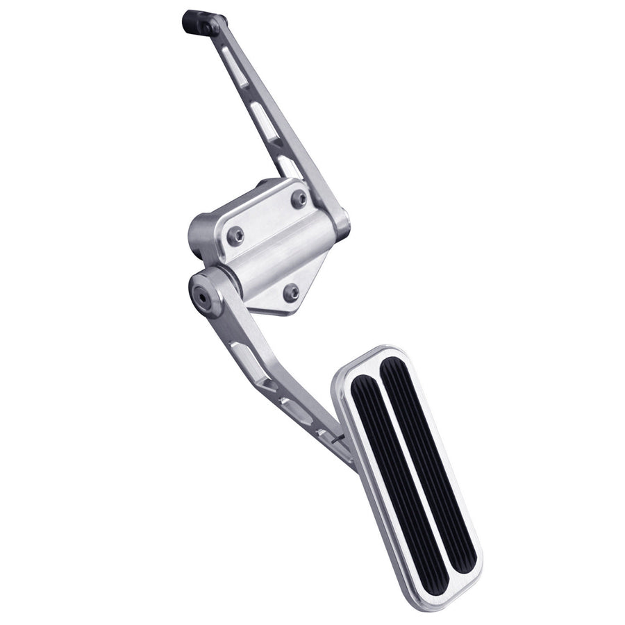 Lokar Gas Pedal Assembly Firewall Mount Aluminum Brushed - GM Fullsize Truck 1967-70