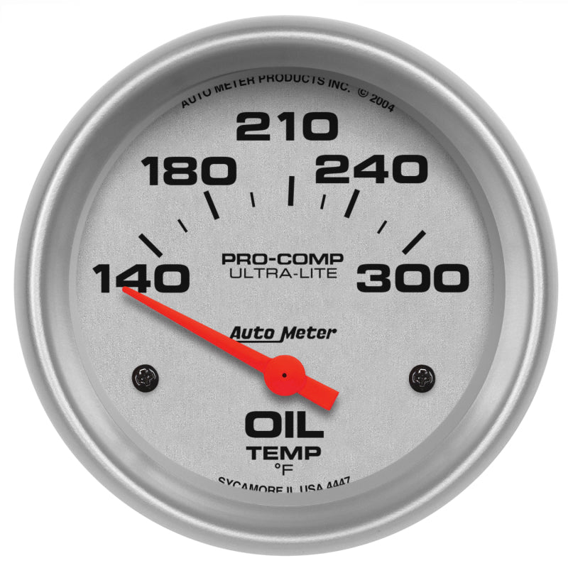 Auto Meter Ultra-Lite Electric Oil Temperature Gauge - 2-5/8" - 140°-300° F