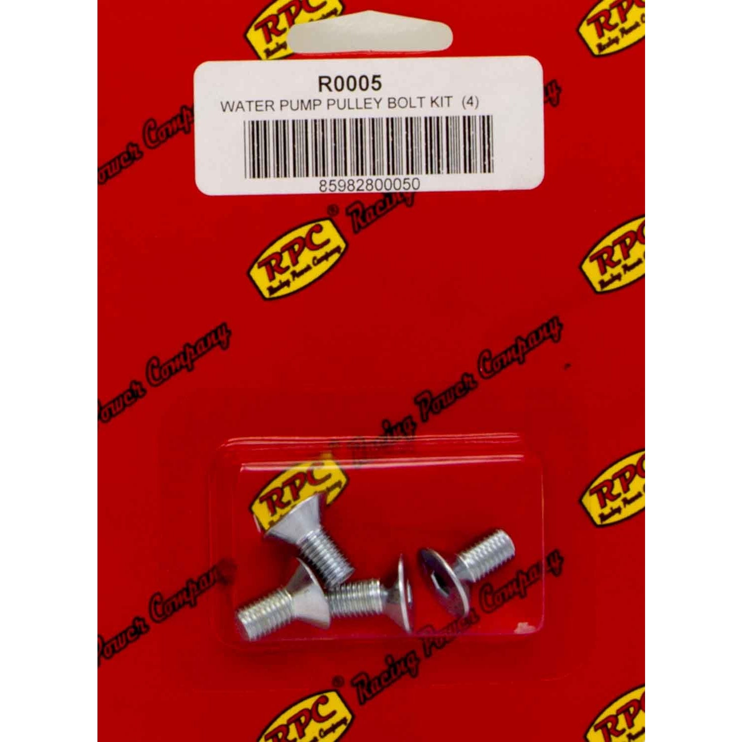 Racing Power 5/16-24" Thread Water Pump Pulley Bolt 0.625" Long Tapered Allen Head Steel - Zinc Oxide