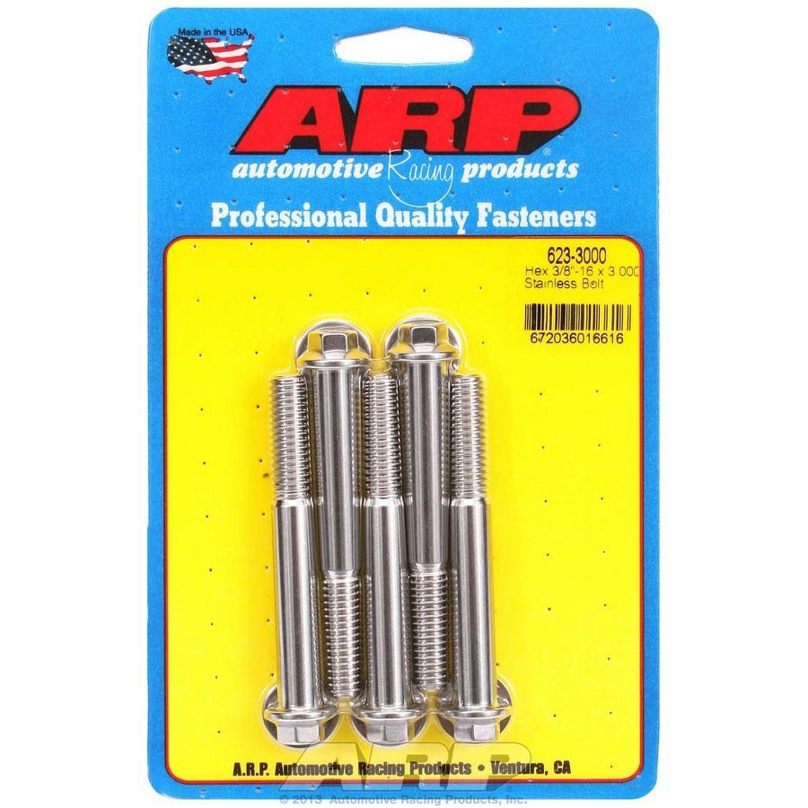 ARP Stainless Steel Bolt Kit - 6 Point (5) 3/8-16 x 3.000