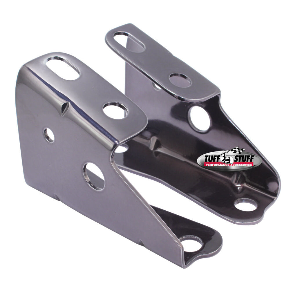 Tuff Stuff Brake Booster Brackets - 1967-1972 GM - Black Chrome