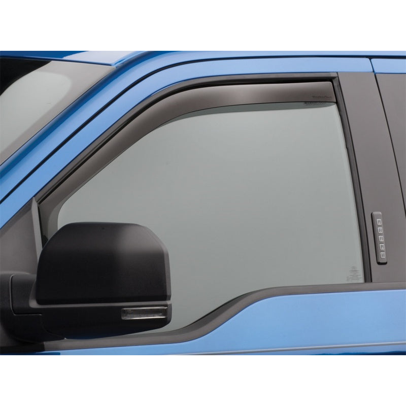 WeatherTech Side Window Deflectors - Front - Dark Smoke - Ford Fullsize Truck 2015-16