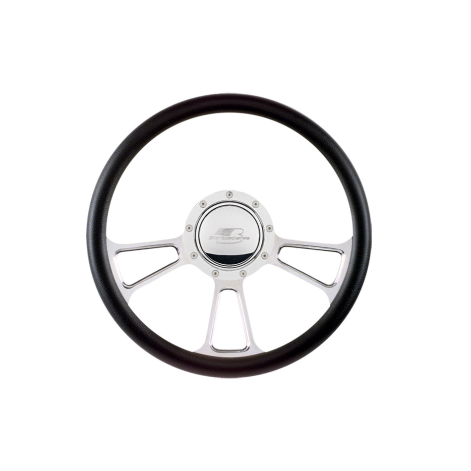 Billet Specialties Half Wrap Steering Wheel - Vintec - Polished - 3-Spoke - 14 in. Diameter