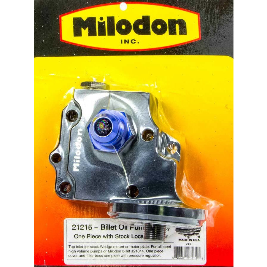 Milodon Billet Oil Pump Cover & Filter Boss - Wedge