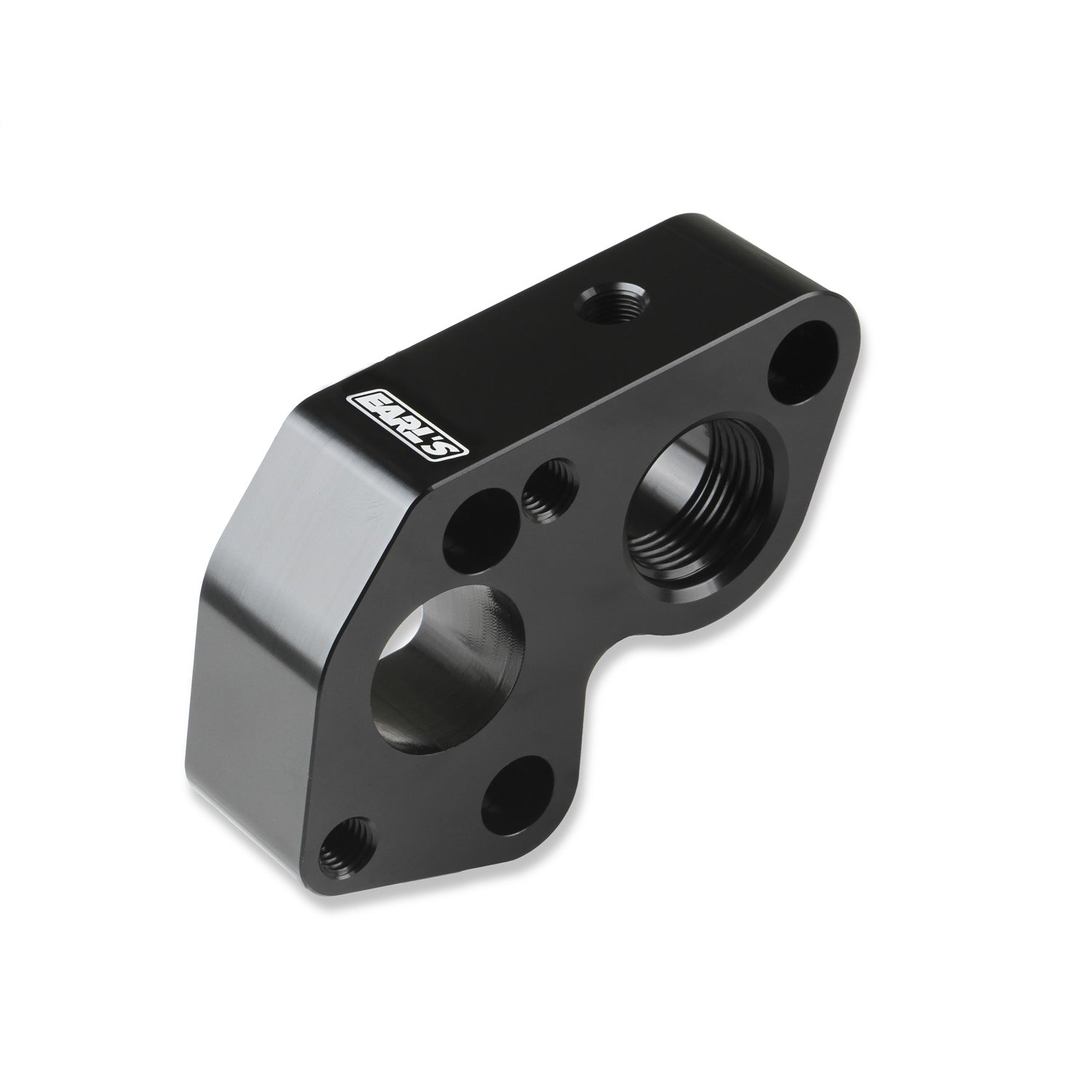Earl's Water Pump Spacer - 1/8" NPT Port - Gaskets/Hardware Included - Aluminum - Black - Big Block Chevy - GM LS-Series