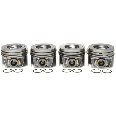 Clevite Cast Piston and Ring Kit - 4.055 in Bore - 3.0 x 2.0 x 3.0 mm Ring Groove - Flat - Combustion Chamber - Driver Side - 6.6 L - GM Duramax