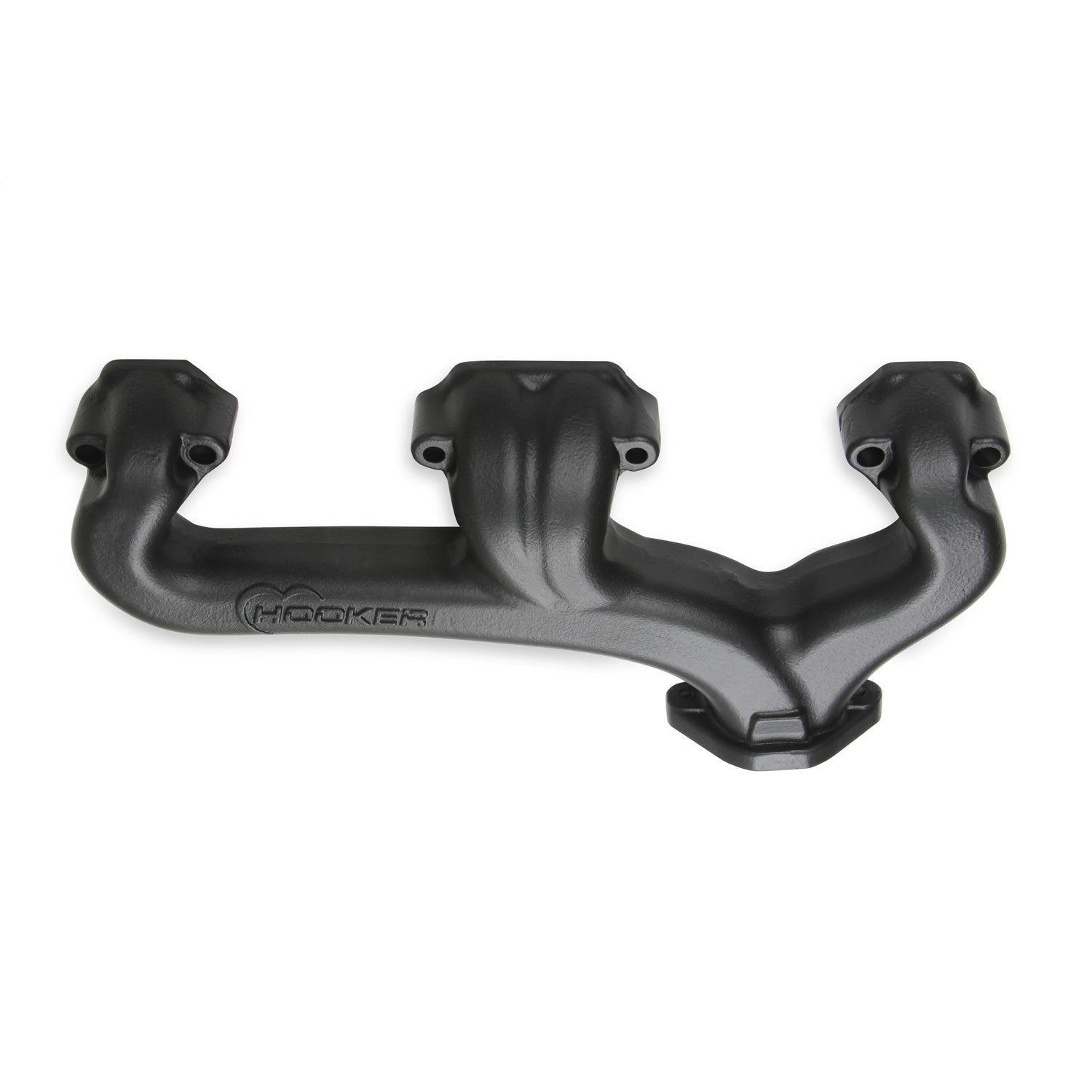 Hooker Exhaust Manifold - 2-1/2 in Outlet - Raised D Port - Black Ceramic - Small Block Chevy (Pair)
