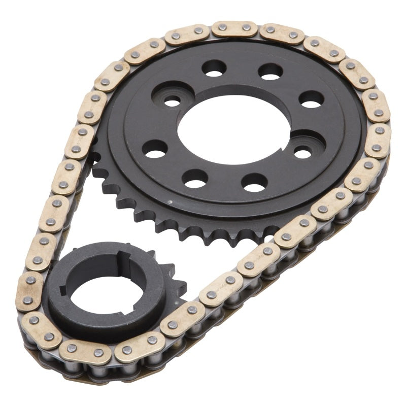 Edelbrock Performer-Link Double Roller Timing Chain Set - Keyway Adjustable - Billet Steel - Big Block Buick