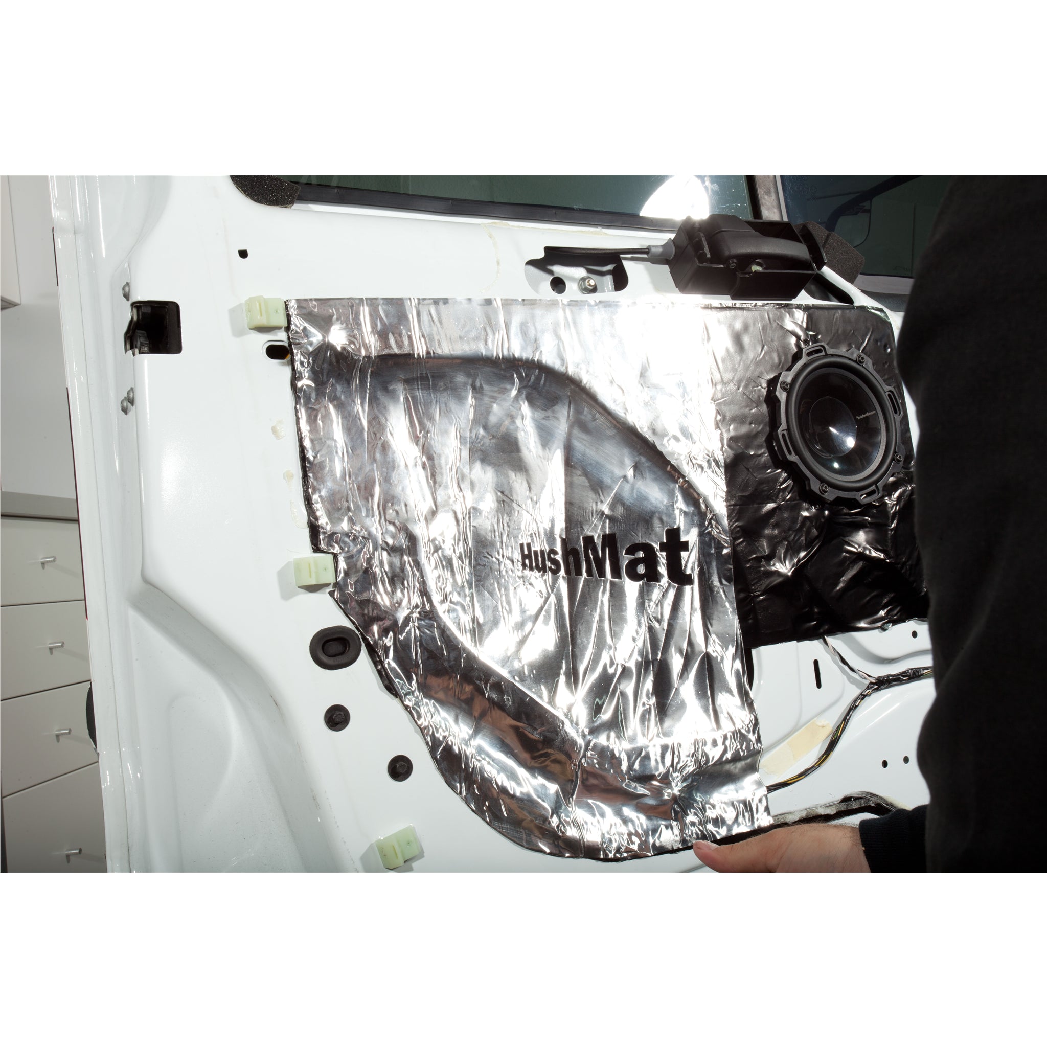 Hushmat Ultra Door Kit Heat and Sound Barrier 12 x 12" Sheet 1/8" Thick Rubber - Silver