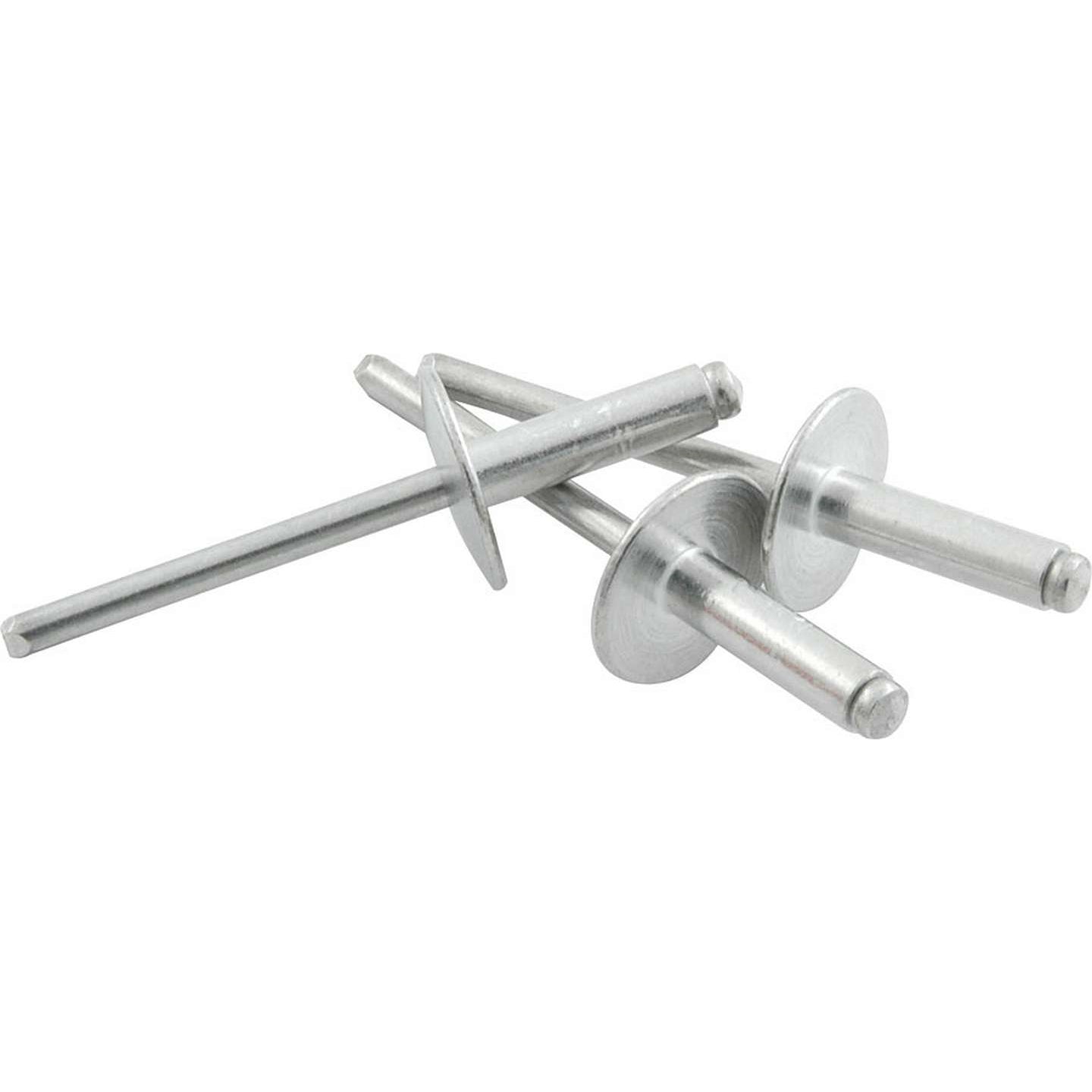 Allstar Performance 5/8 in Head Rivet - 3/16 in Mandrel - 3/8-1/2 in Grip Range - Aluminum - Set of 250