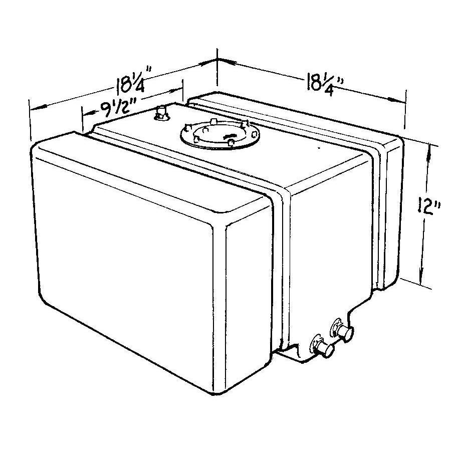 Jaz Products Drag Race 16 Gallon Fuel Cell - 18.5 in Wide x 18.5 in Deep x 12 in Tall