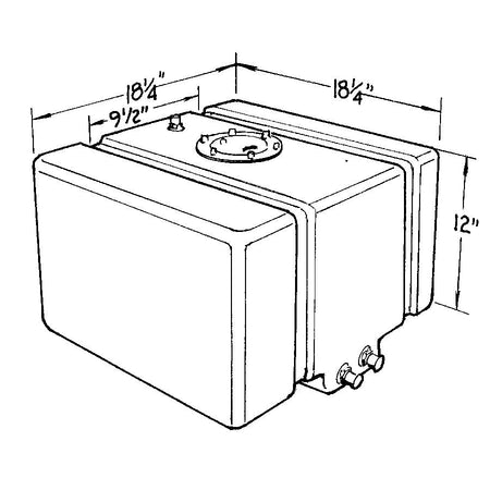 Jaz Products Drag Race 16 Gallon Fuel Cell - 18.5 in Wide x 18.5 in Deep x 12 in Tall