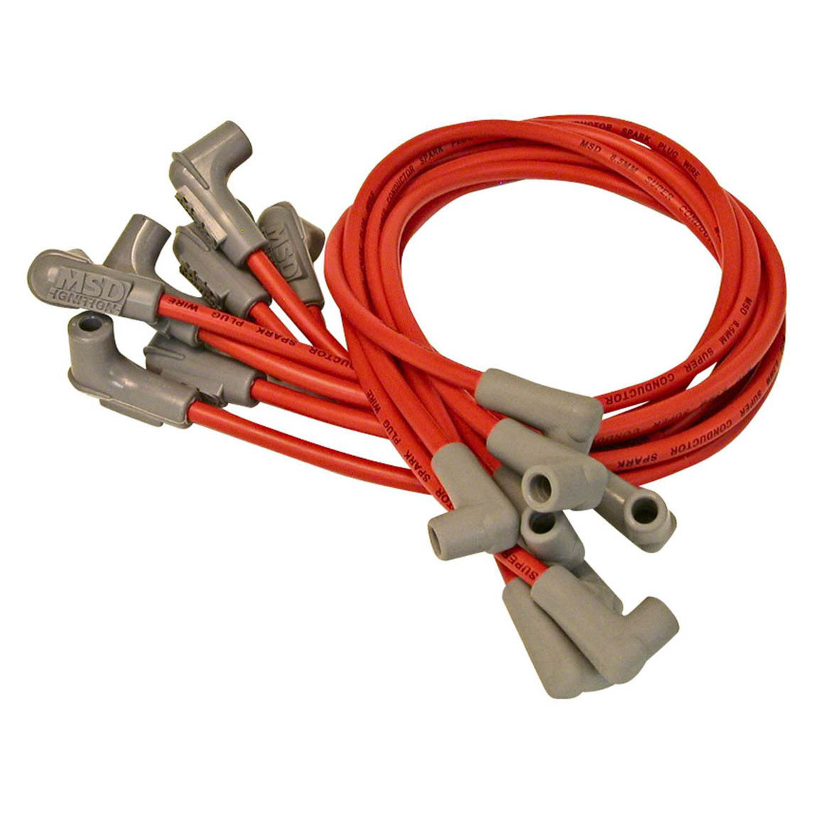 MSD Super Conductor 8.5mm Spark Plug Wire Set - Red Conductor