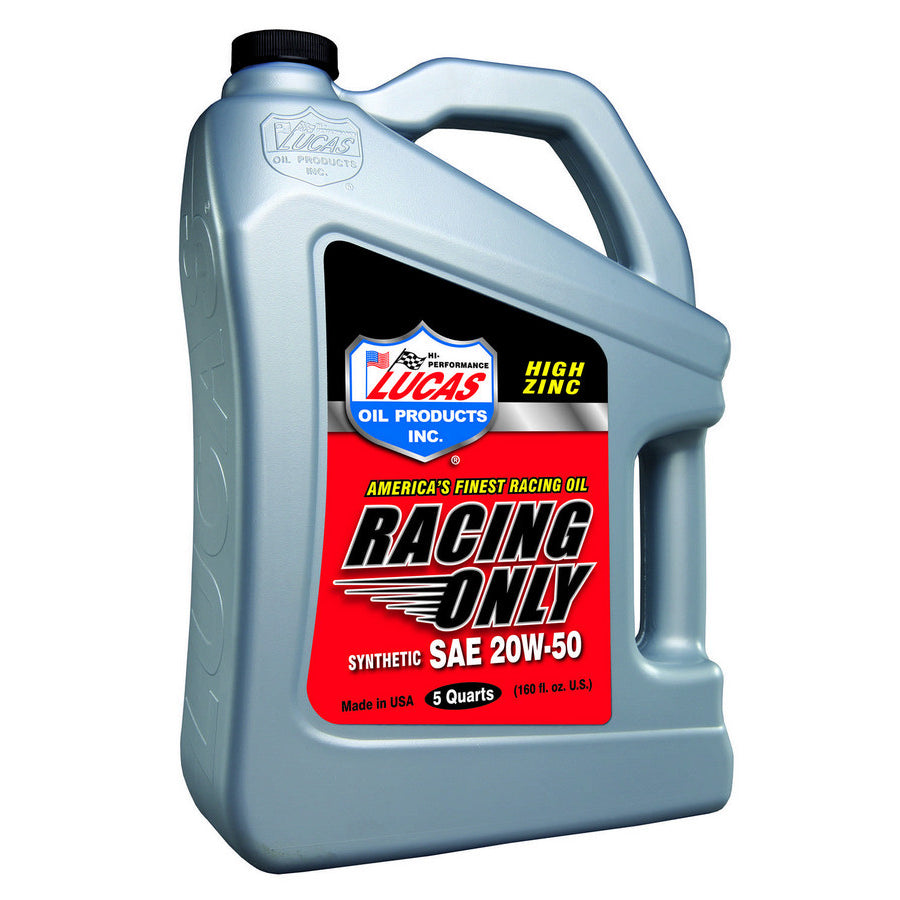 Lucas Oil Products Racing High Zinc 20W50 Synthetic Motor Oil - 5 Quart Jug