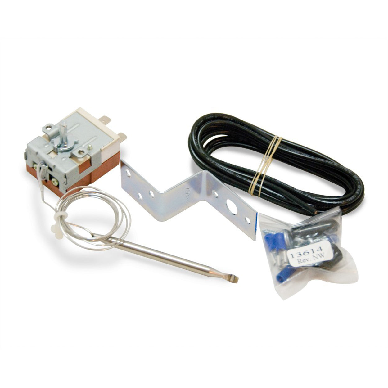Flex-A-Lite Adjustable Fan Controller - 180-240 Degree F Activation Range - Push-In Temperature Sensor - Harness