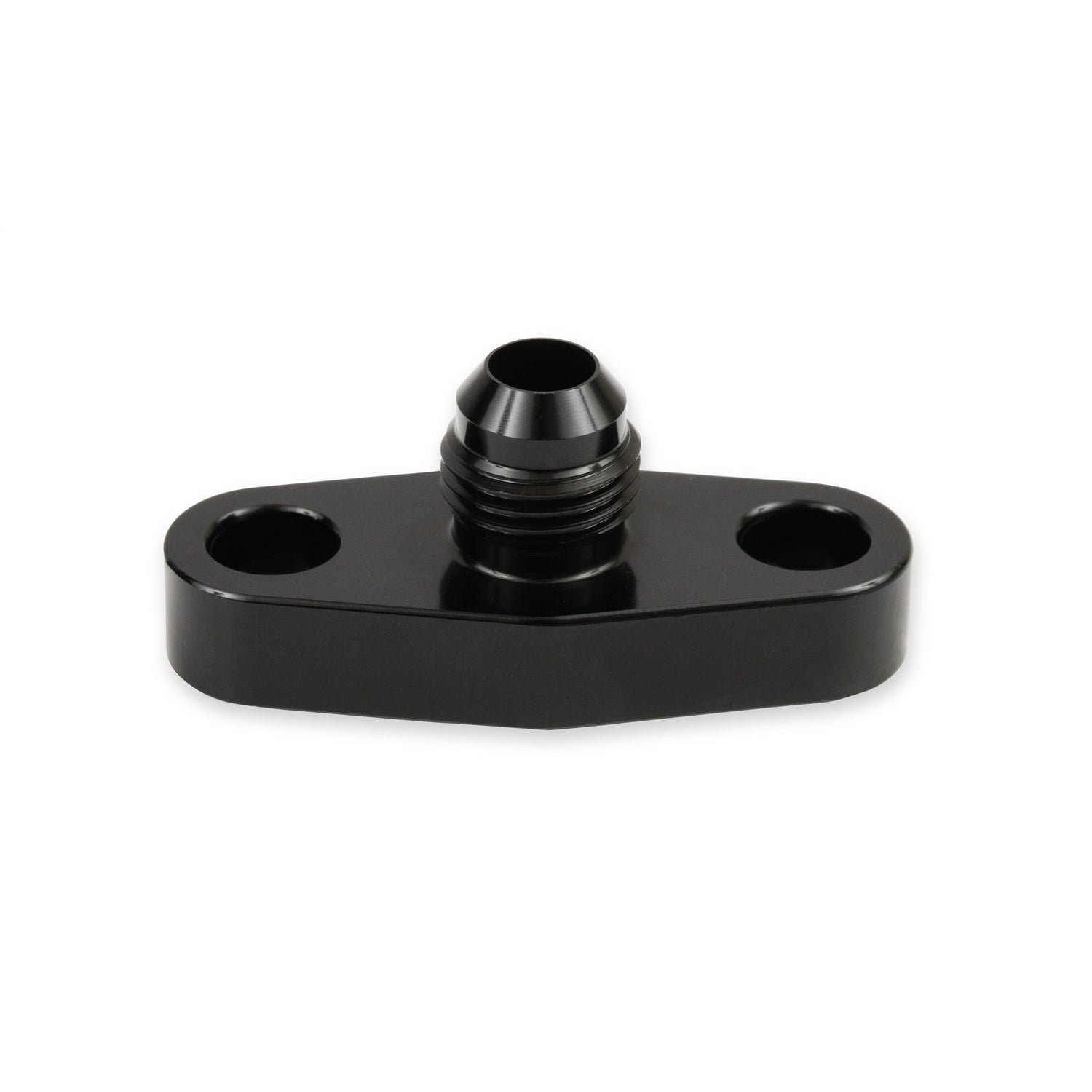 Earl's Turbo Fitting - Adapter - Straight - Oil Pan Drain Flange to 6 AN Male - Aluminum - Black - T40/2024 Turbos