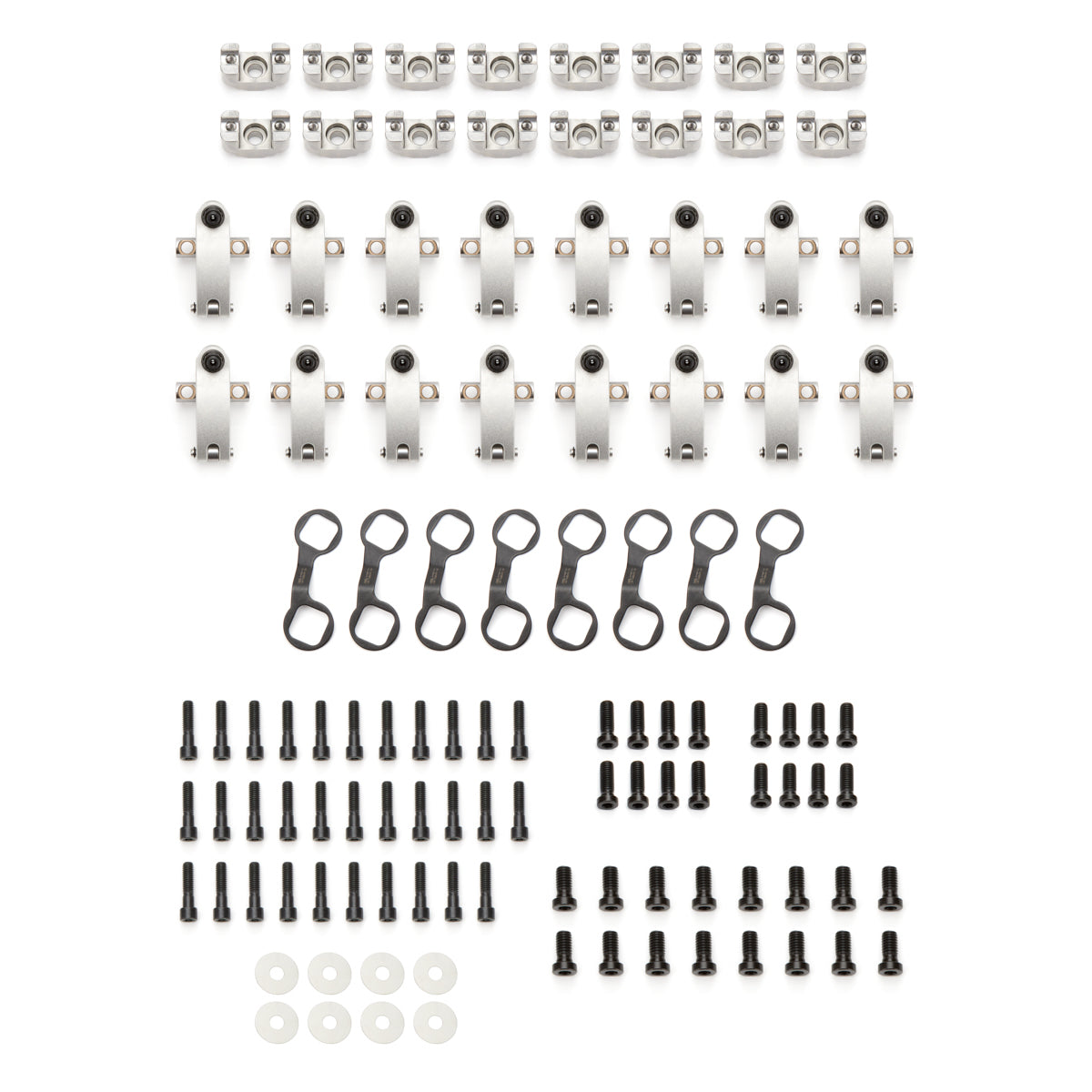 Jesel Sportsman Shaft Mount Roller Rocker Arm - 1.70/1.70 Ratio - Dart Heads - Big Block Chevy (Set of 16)