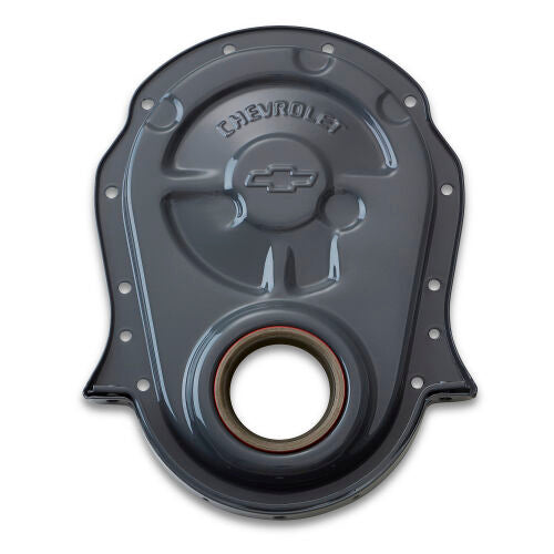 Proform Timing Cover - 1-Piece - Chevrolet/Bowtie Logo - Gray - Big Block Chevy