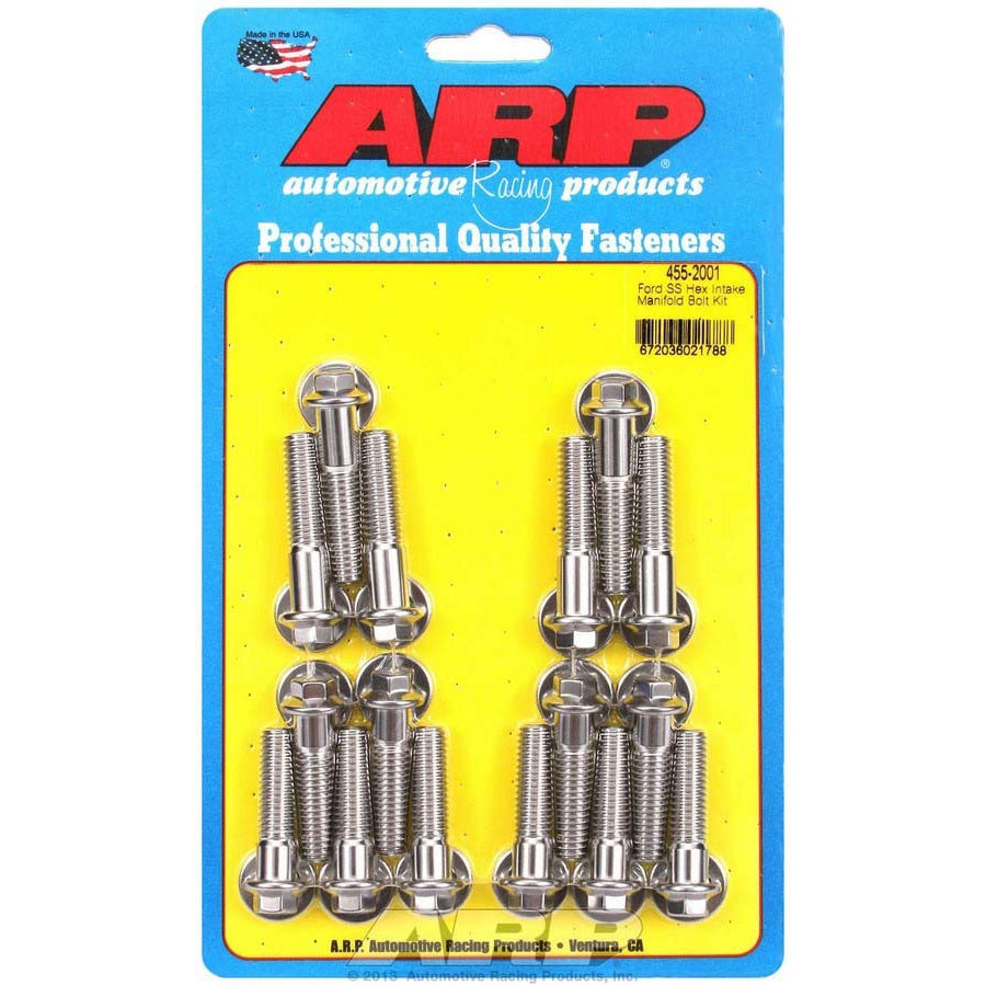 ARP Intake Manifold Bolt Kit - Hex Head - Polished - Big Block Ford