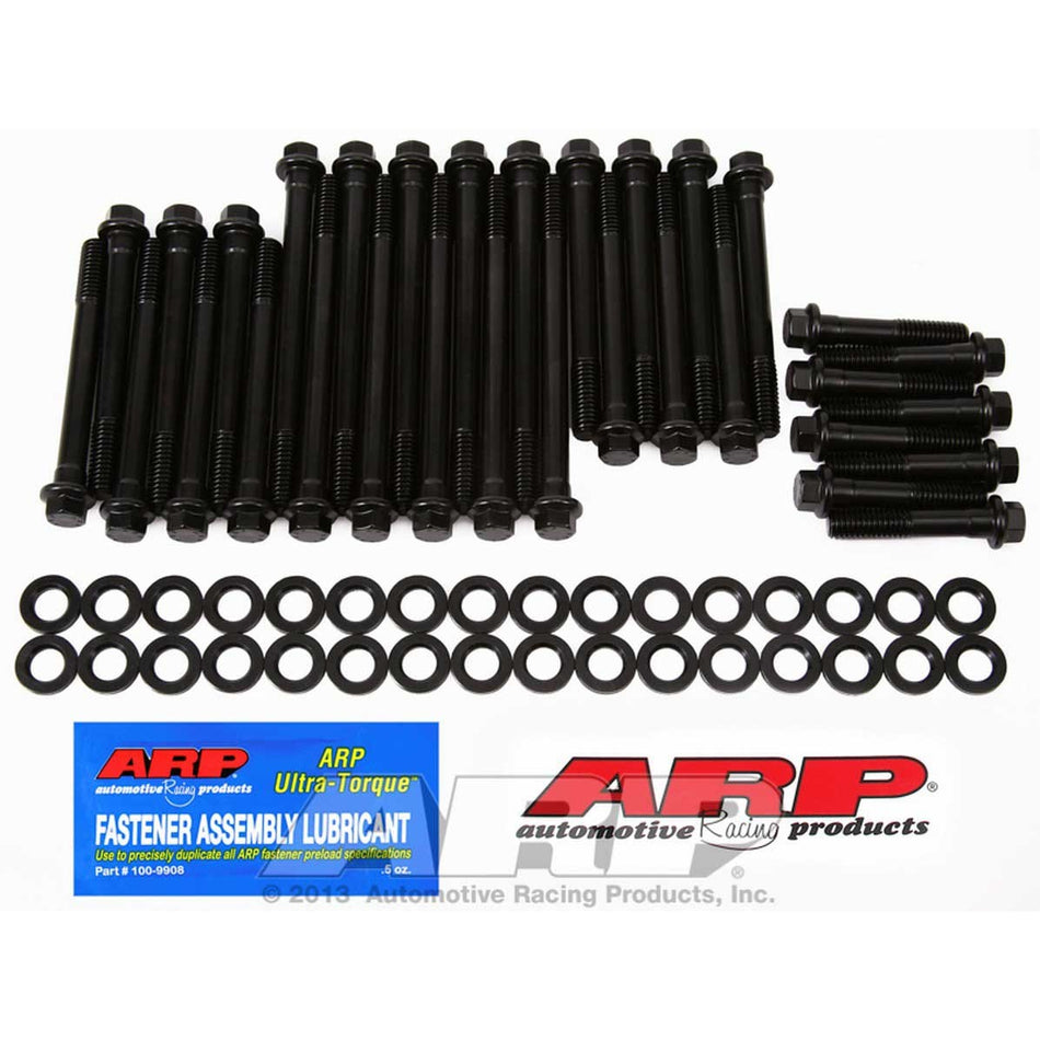 ARP High Performance Series Cylinder Head Bolt Kit - Hex Head - Chromoly - Black Oxide - Brodix / Canfield / World - Big Block Chevy