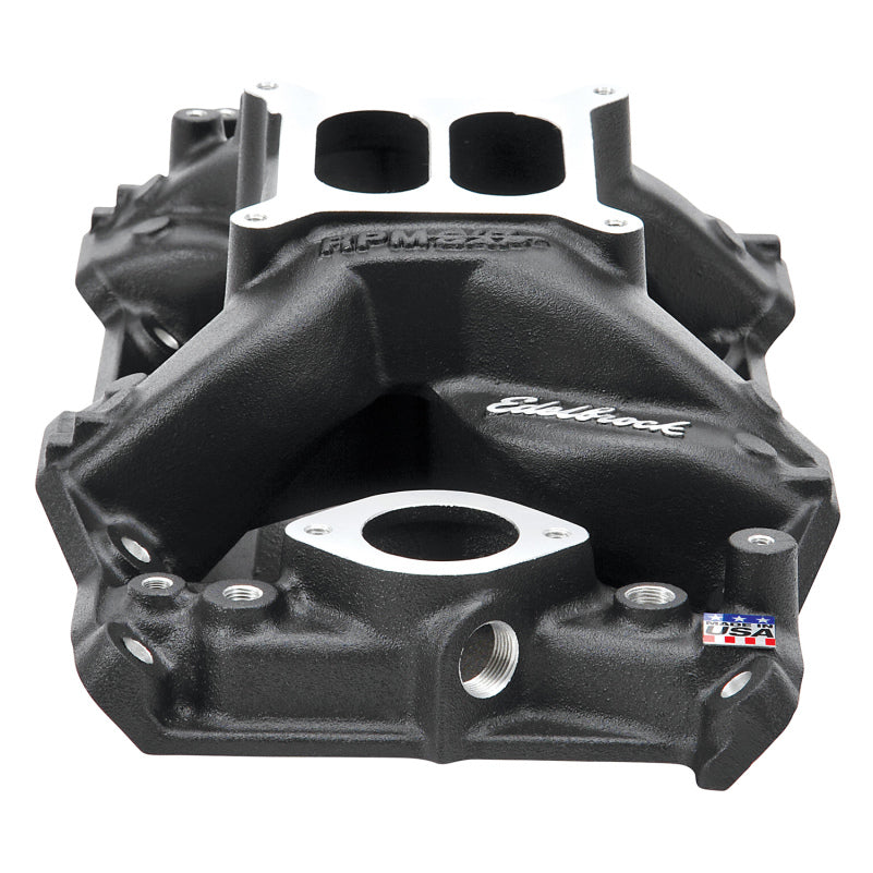 Edelbrock RPM Air-Gap 340 / 360 Square Bore Dual Plane Intake Manifold - Black Powder Coat - Small Block Mopar