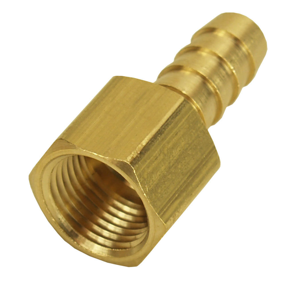 Derale Straight Hose Barb Fitting 3/8 NPT F x 3/8 Barb