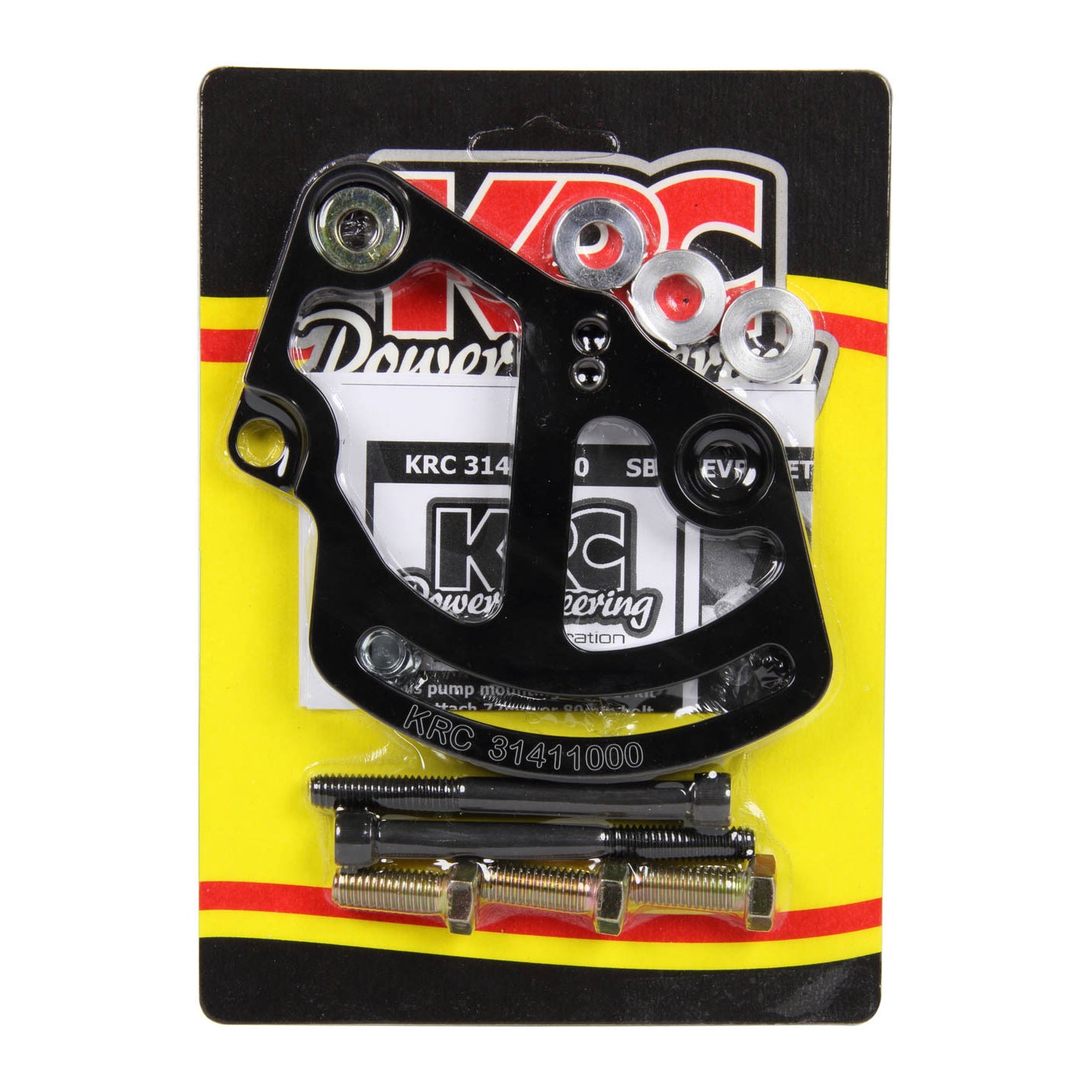 KRC Aluminum Head Mount Power Steering Bracket Kit - Lightweight Hollow Back Design -Chevy