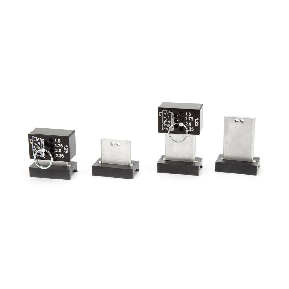 Ti22 Mini/Micro Sprint Front Setup Blocks - 1-1/4 to 3-1/4 in Adjustable - Magnetic Base (Pair)