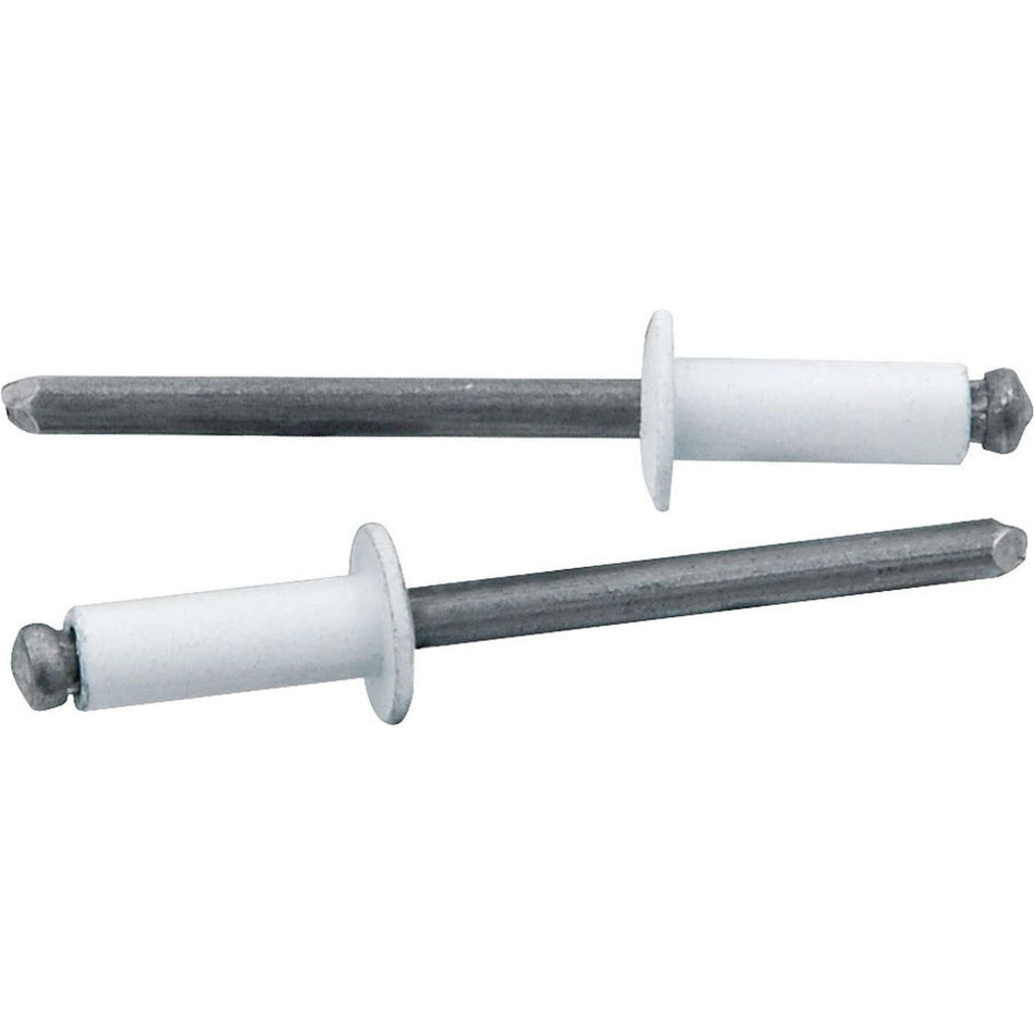 Allstar Performance 3/16" Small Head Rivets - White - (250 Pack) - Steel Mandrel