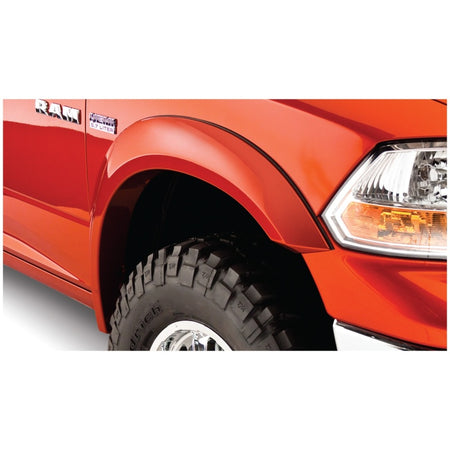 Bushwacker Extend-A-Fender Front / Rear Fender Flare - 1.75 in Wide - Black - Dodge Ram Fullsize Truck 2009-14