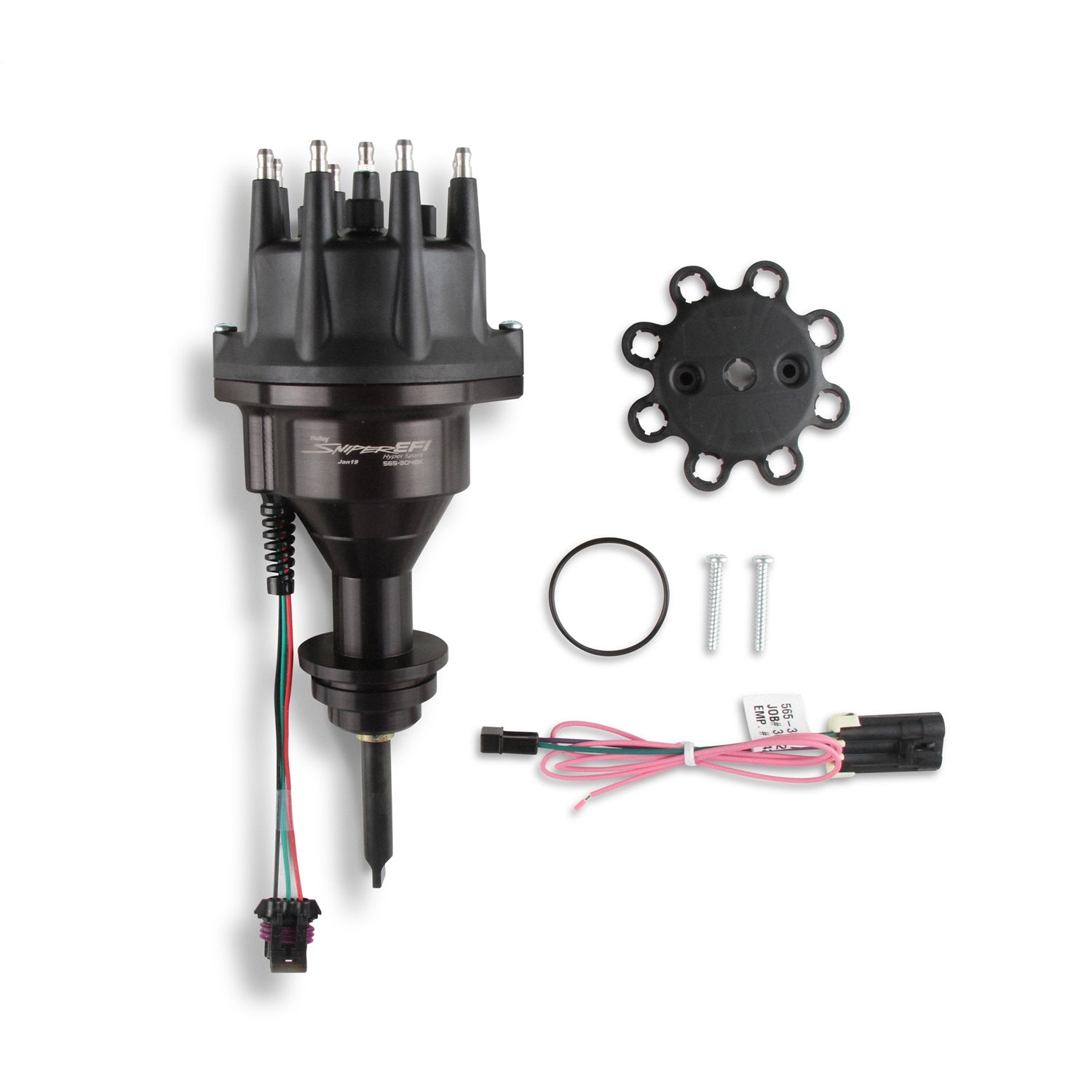 Sniper EFI Distributor - Hyperspark - Hall Effect - HEI Style Terminal - Black - Small Block Mopar