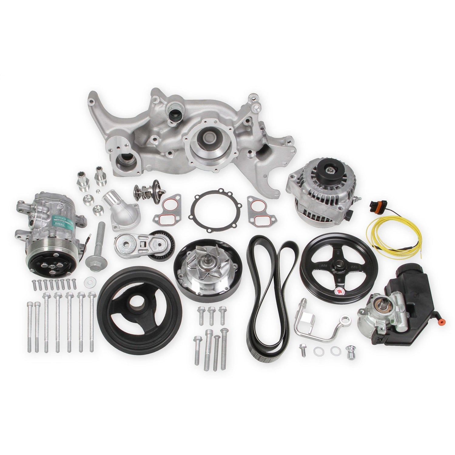 Holley 6-Rib Serpentine Pulley Kit - GM LS-Series