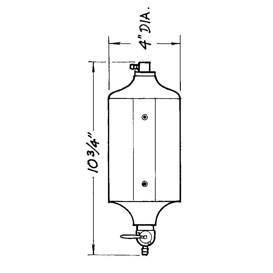 Jaz Products Radiator Catch Can - 1 Quart - Black