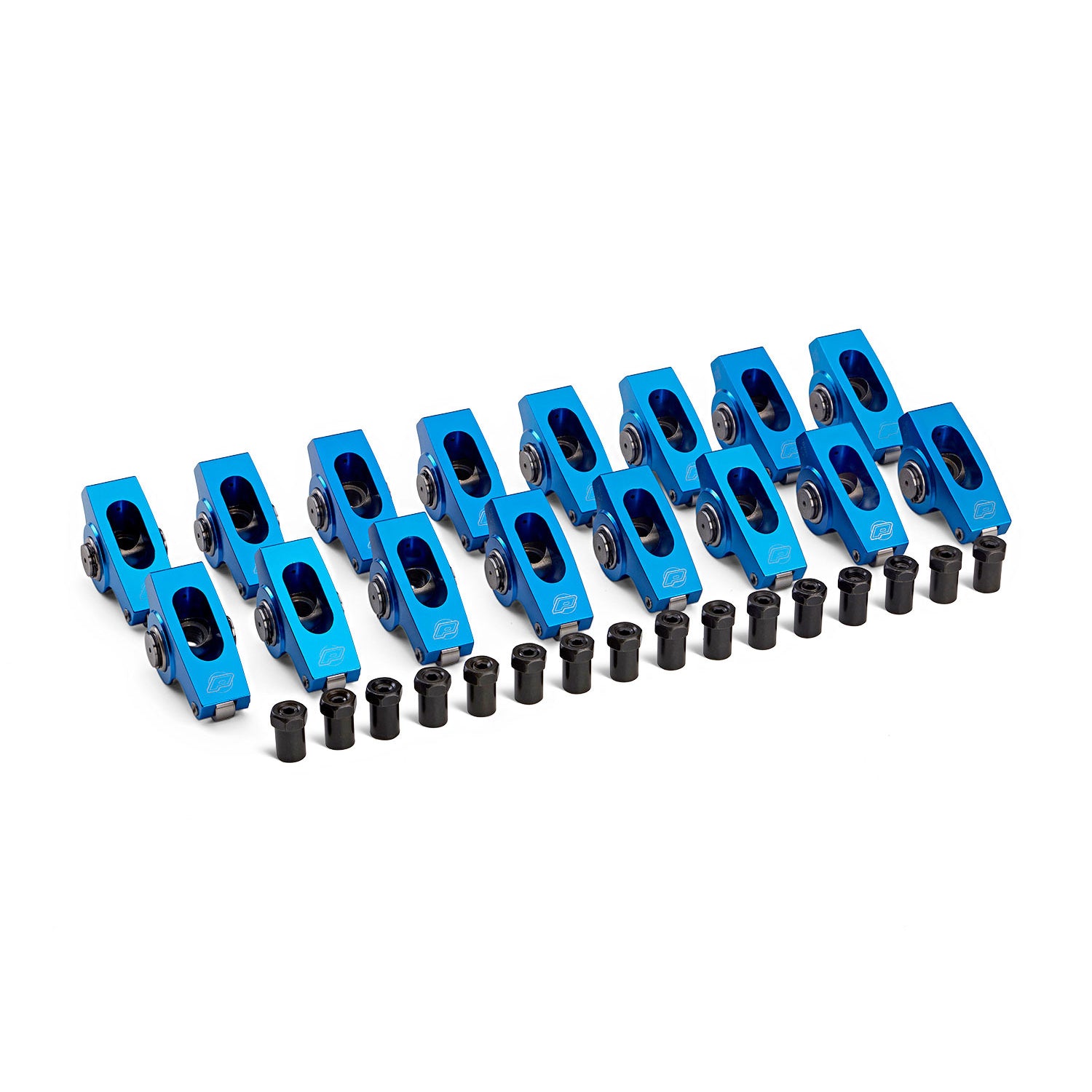 Proform Full Roller Rocker Arm - 7/16 in Stud Mount - 1.70 Ratio - Blue Anodized - Big Block Chevy - Set of 16