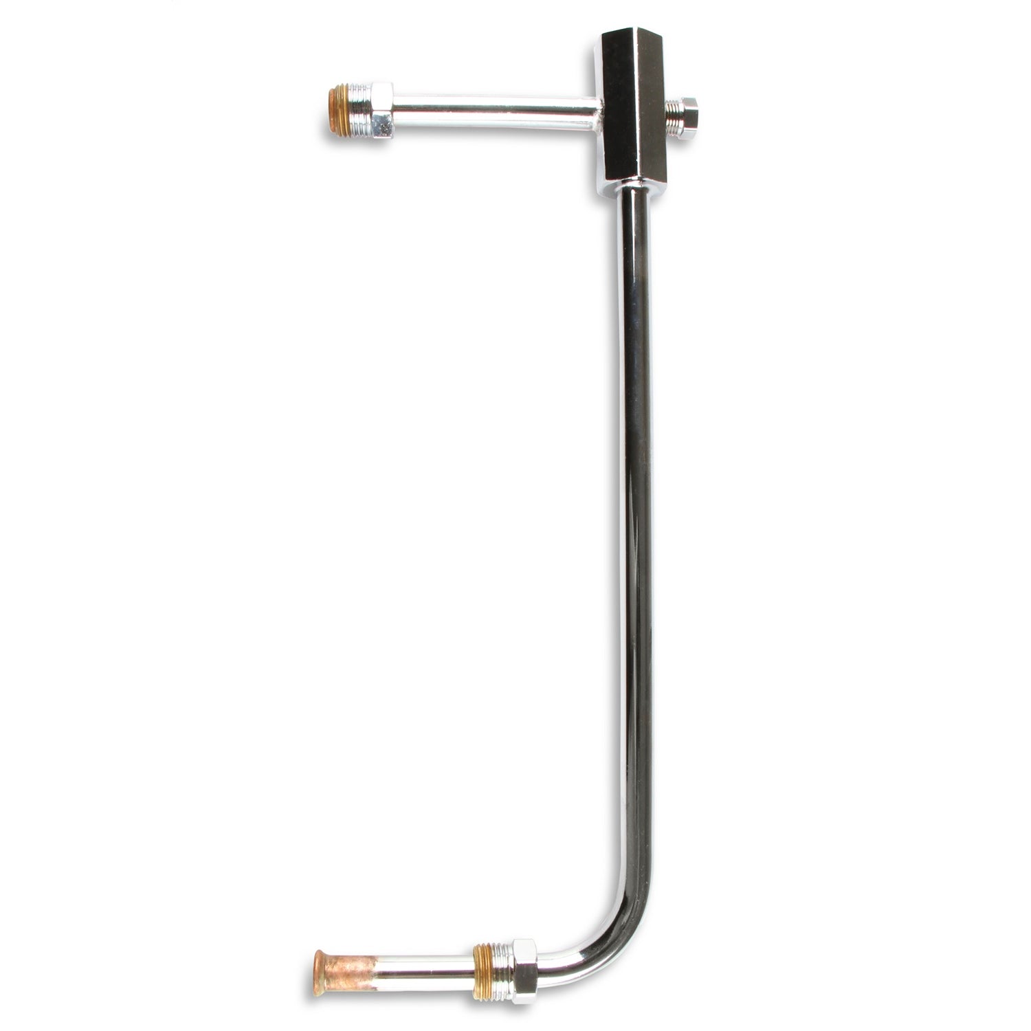 Holley Carburetor Fuel Line - 5/8-18 in Female Inlet - 7/8-20 in Dual Outlets - Chrome - Holley 4150 Carburetors