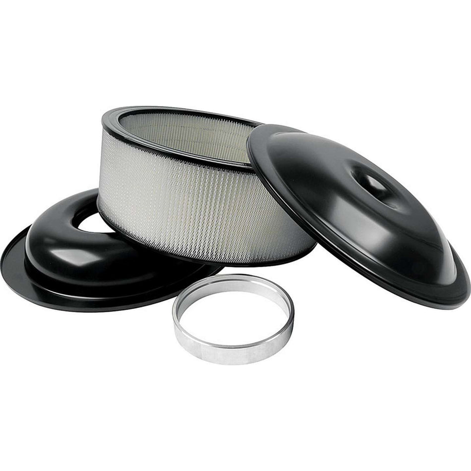 Allstar Performance 14" Air Cleaner Kit With Paper Element - 5" - Black