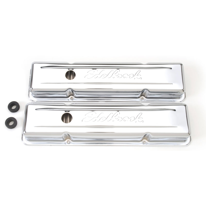 Edelbrock Signature Series Short Valve Cover - Baffled