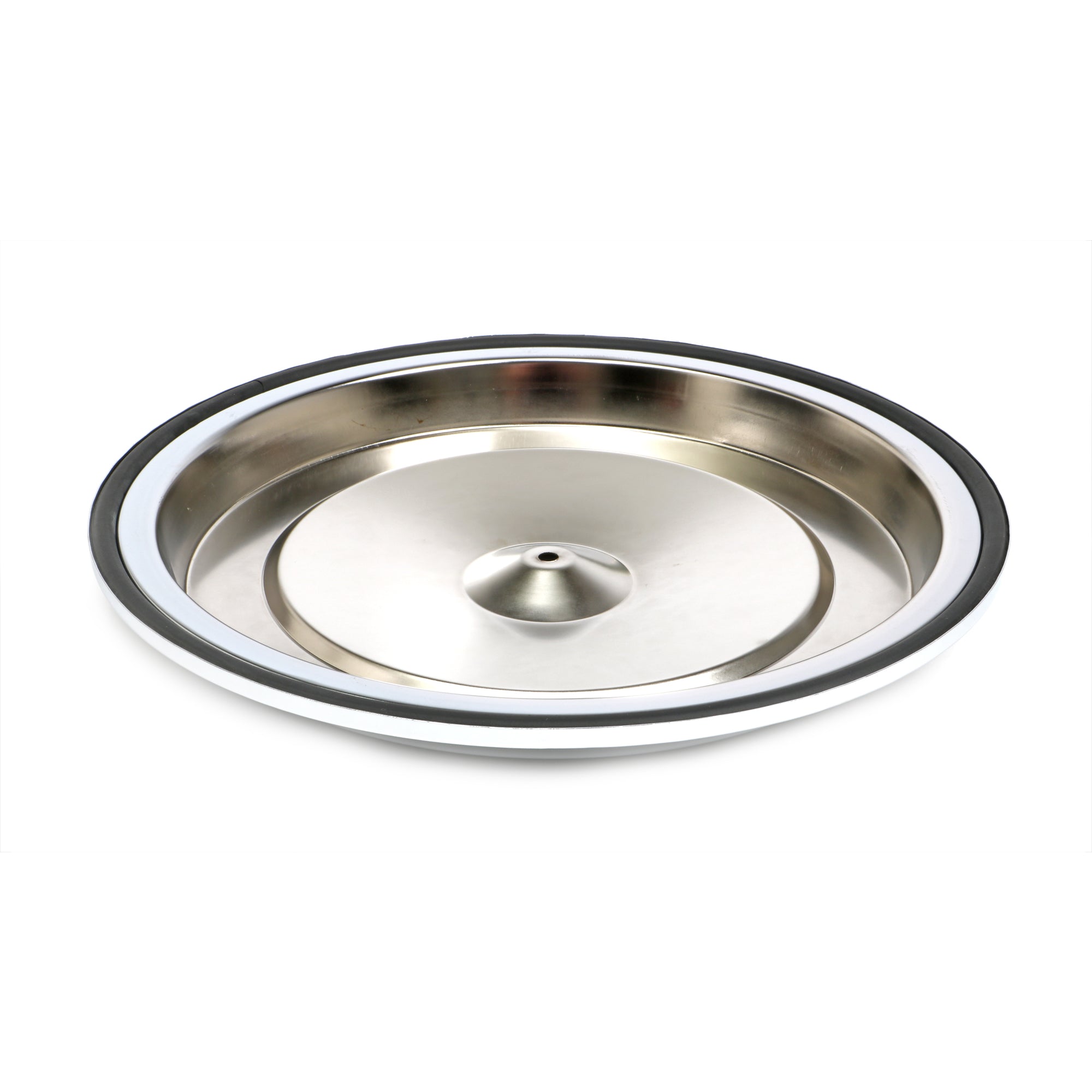 Trans-Dapt O.E. Style Air Cleaner Lid - 15.375 in Round - Seal Ring Included - Chrome - GM Car / Truck 1983-92