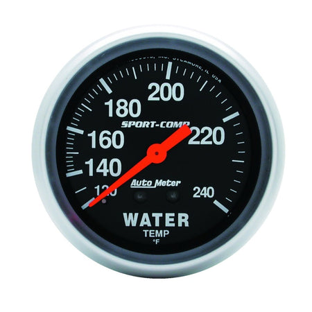 Auto Meter 100-240° Sport-Comp Water Temperature Gauge - 2-5/8"