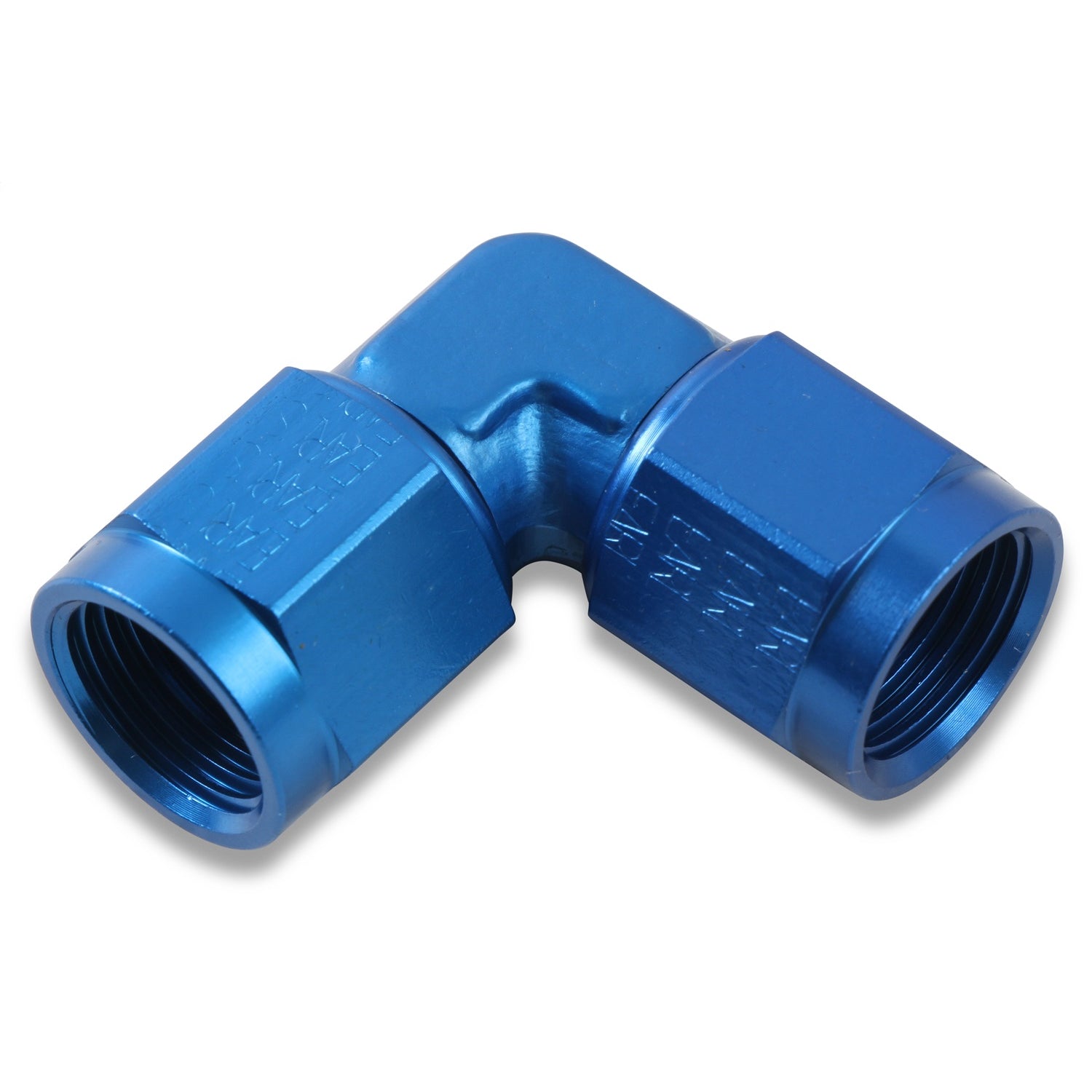 Earl's Aluminum 90 Low Profile Female AN Swivel to Female AN Swivel Adapter -08 AN