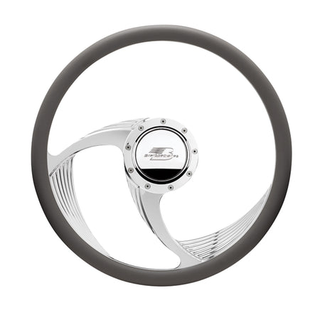 Billet Specialties Spyder Steering Wheel Half Wrap - 15.5" Diameter - Aluminum - Polished