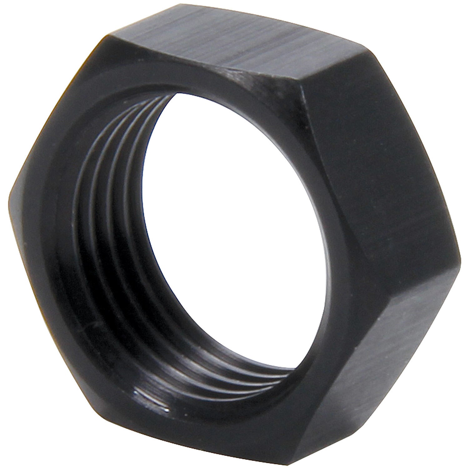 Allstar Performance Thin OD Jam Nut 3/4-16" RH Thread Aluminum Black Anodize - Set of 50