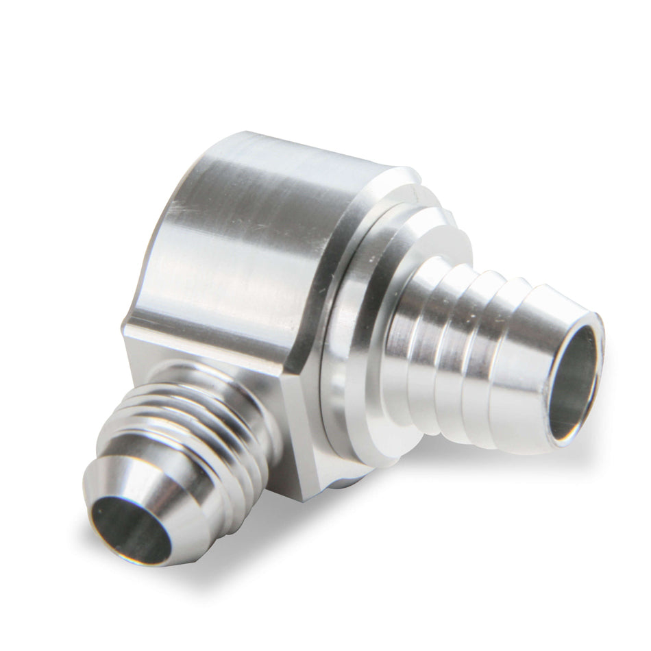 Earl's Brake Booster Check Valve - 13/16" Hose Barb Inlet - 6 AN Male Outlet - Clear Anodized