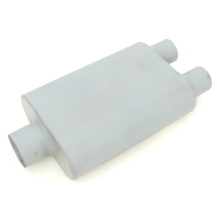Thrush Thrush Welded Muffler - 3 in Center Inlet - Dual 2-1/2 in Outlet - 13 x 4 x 9-1/2 x 6 in Oval - 19 in Long