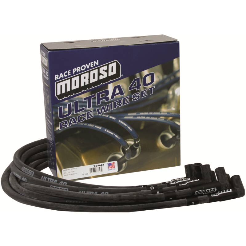 Moroso Ultra 40 Spiral Core 8.65 mm Spark Plug Wire Set - Black
