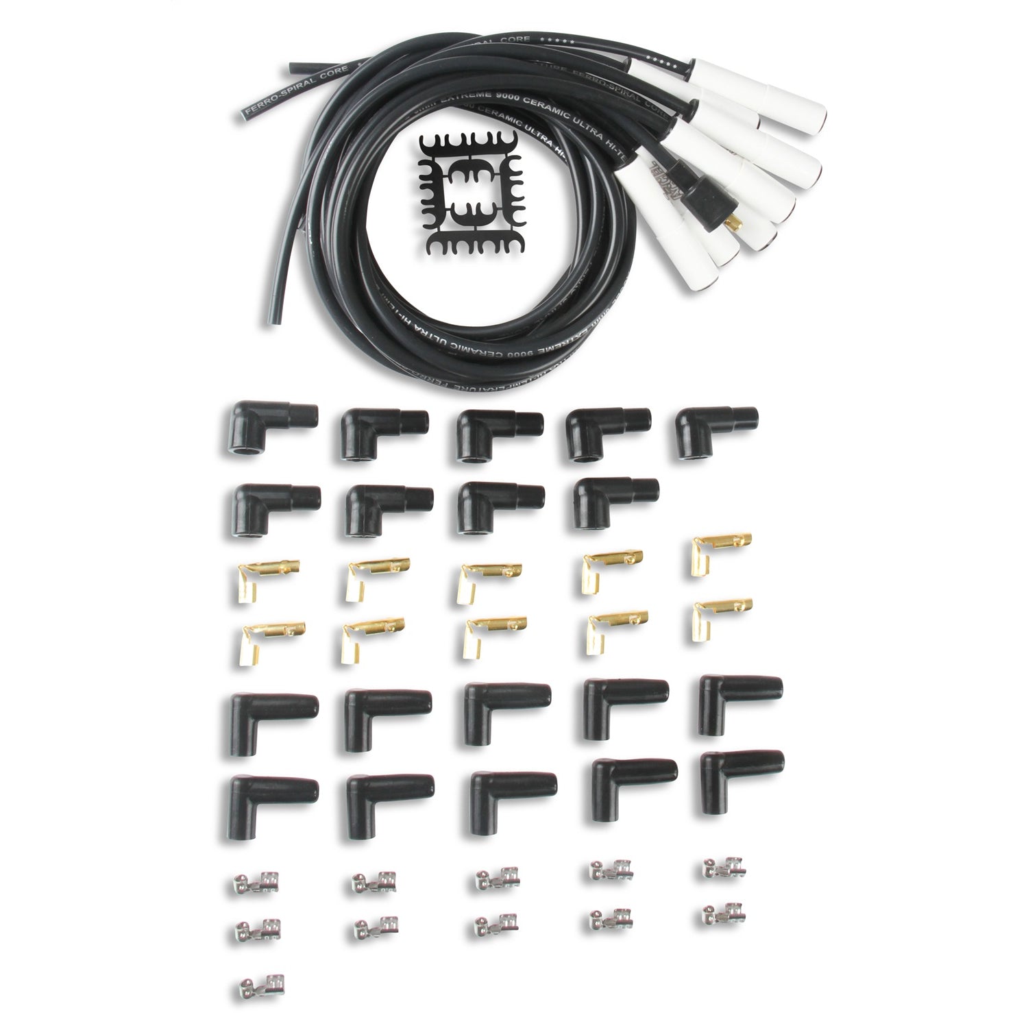 ACCEL Extreme 9000 Ceramic Spiral Core 8 mm Spark Plug Wire Set - Black
