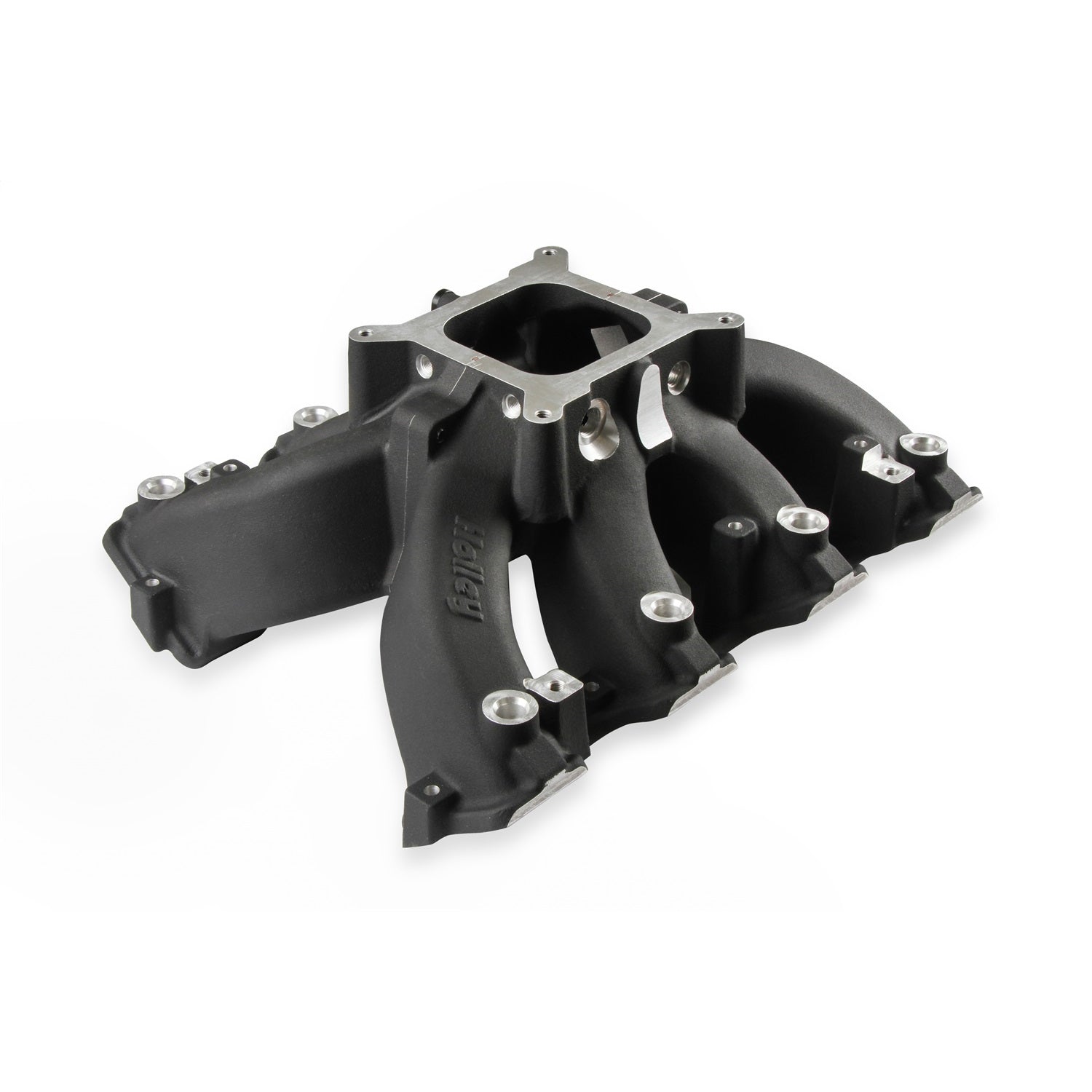 Holley Single-Plane EFI Split Design Race Intake Manifold - Square Bore - Single Plane - Aluminum - Black - GM LS-Series