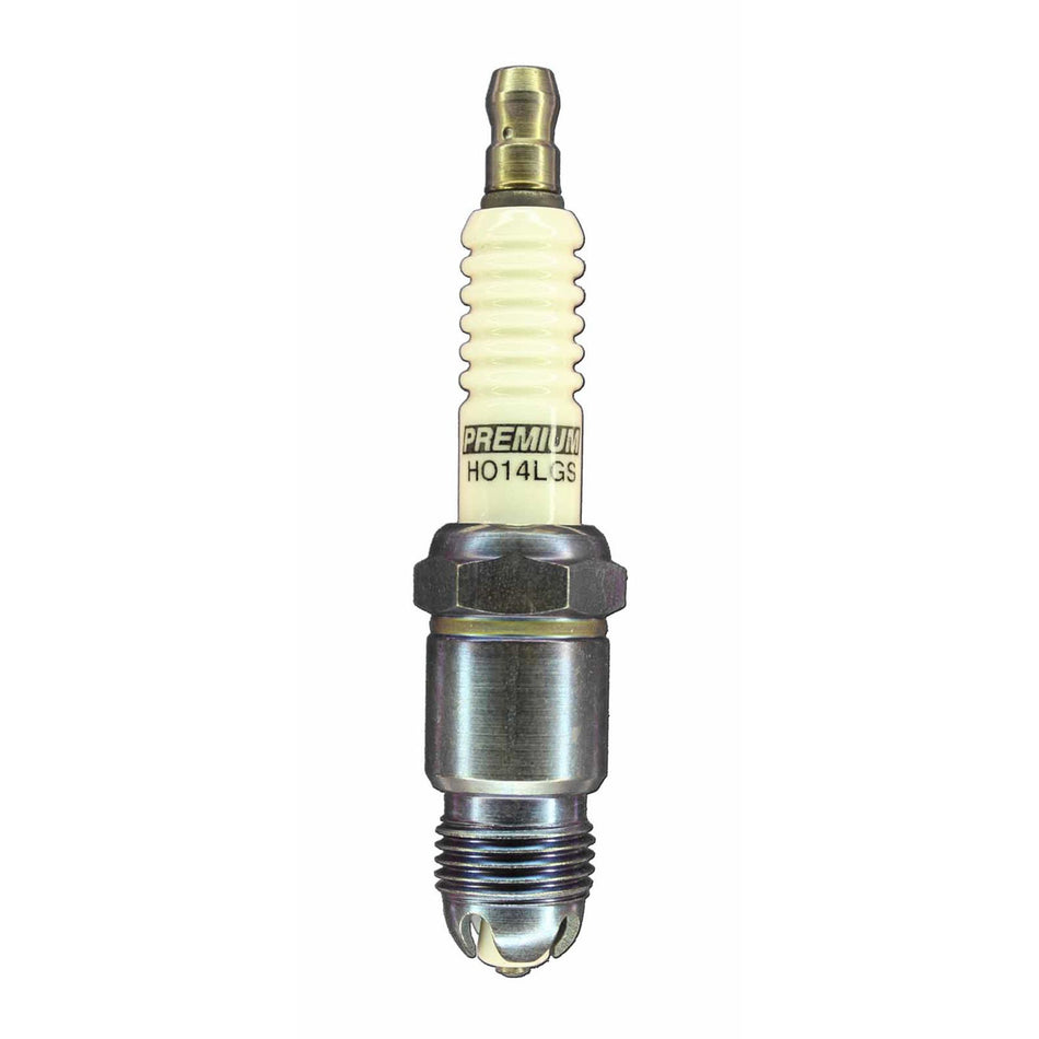 Brisk Premium Racing Spark Plug - 14 mm Thread - 12.7 mm R - Heat Range 14 - Tapered Seat - Non-Resistor